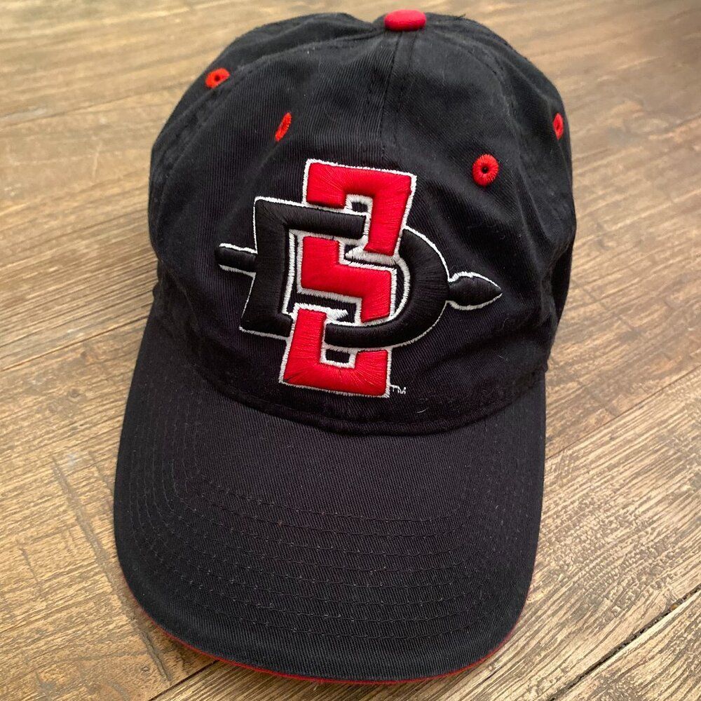 San Diego State Aztecs Champion Strapback Baseball Hat Cap OS One Size Black